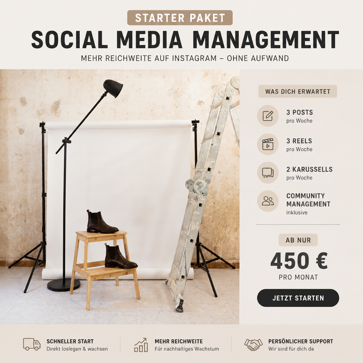 Social Media Management Starter-Paket – ab 450 €/Monat